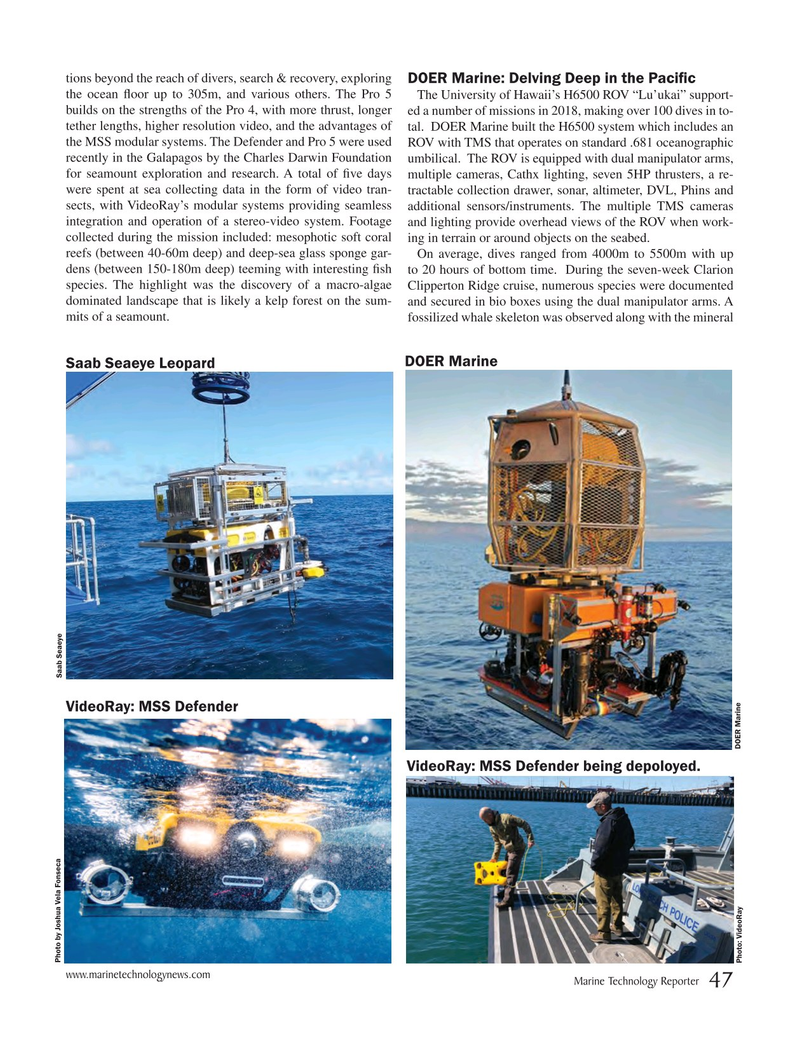 Marine Technology Magazine, page 47,  Jan 2019