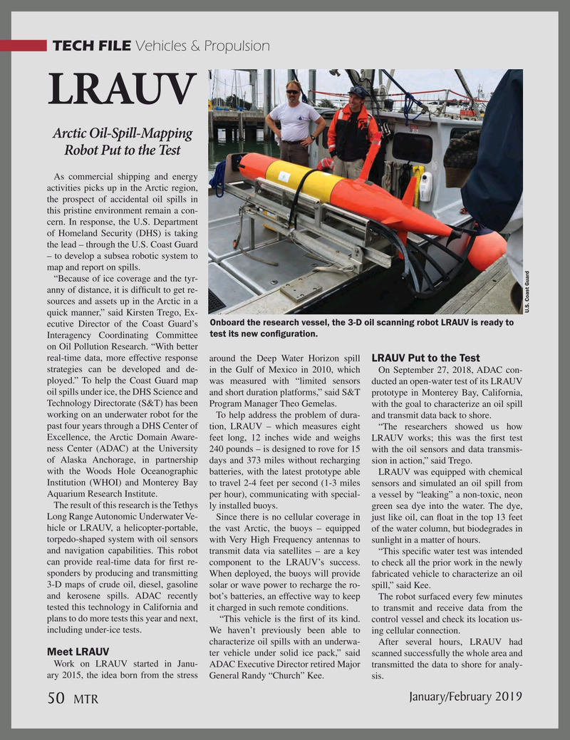 Marine Technology Magazine, page 50,  Jan 2019