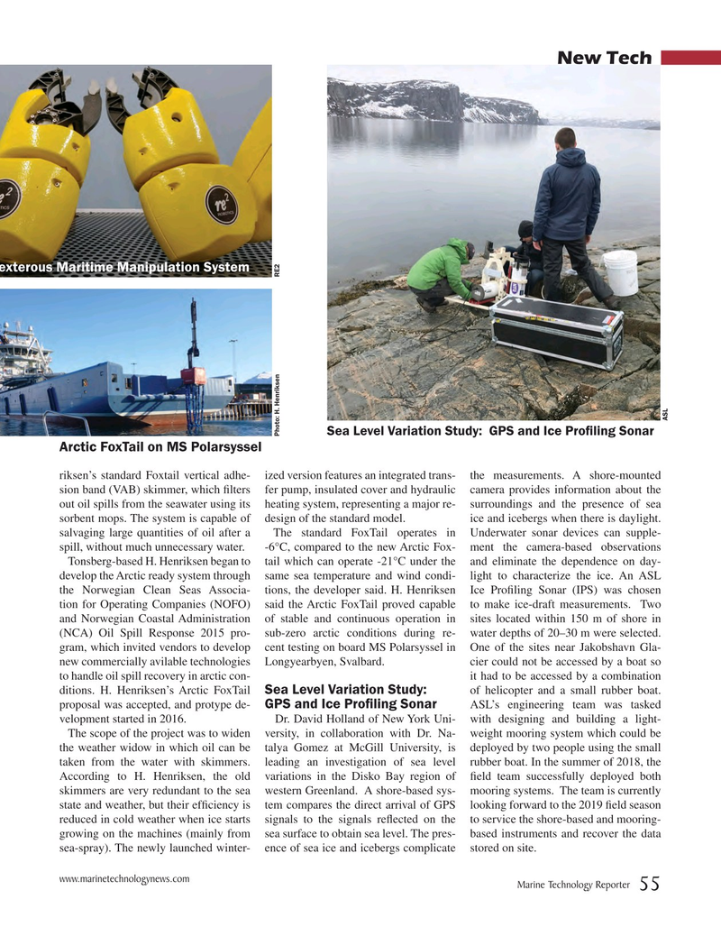 Marine Technology Magazine, page 55,  Jan 2019