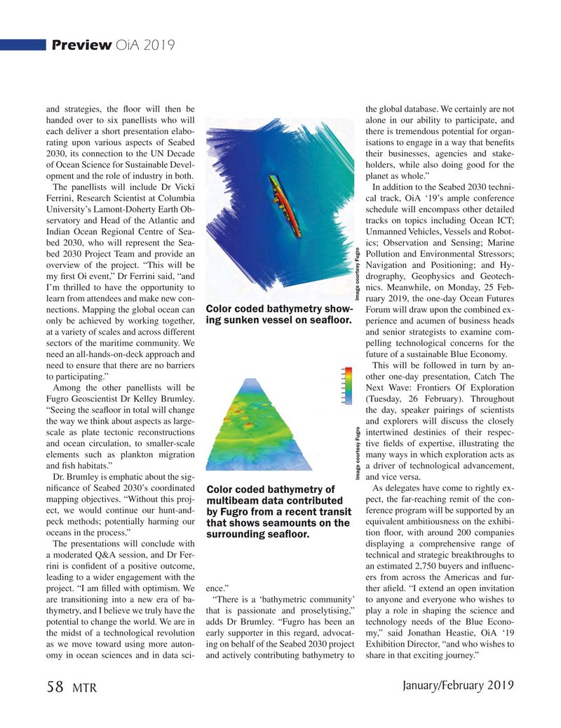 Marine Technology Magazine, page 58,  Jan 2019