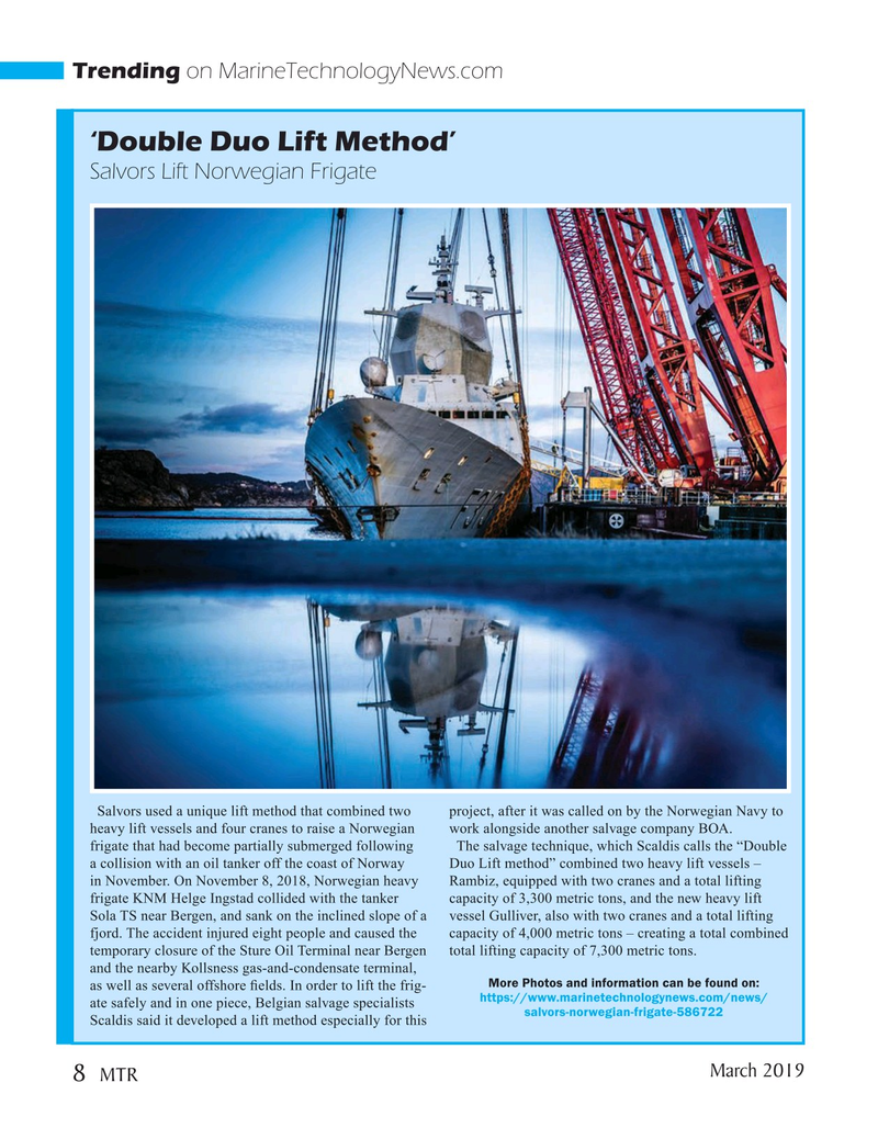 Marine Technology Magazine, page 8,  Mar 2019