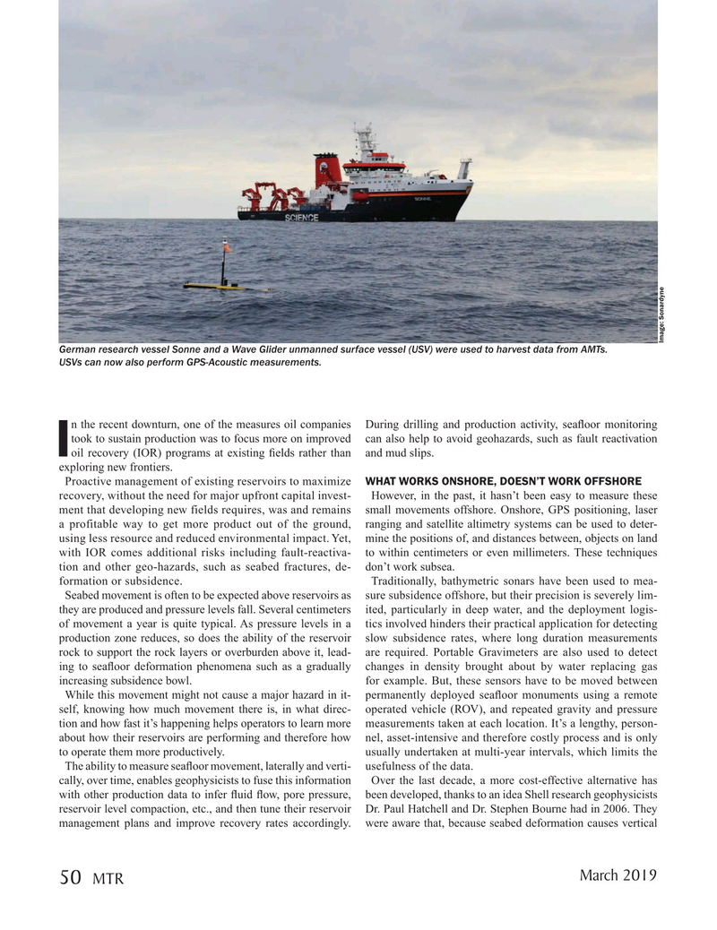 Marine Technology Magazine, page 50,  Mar 2019