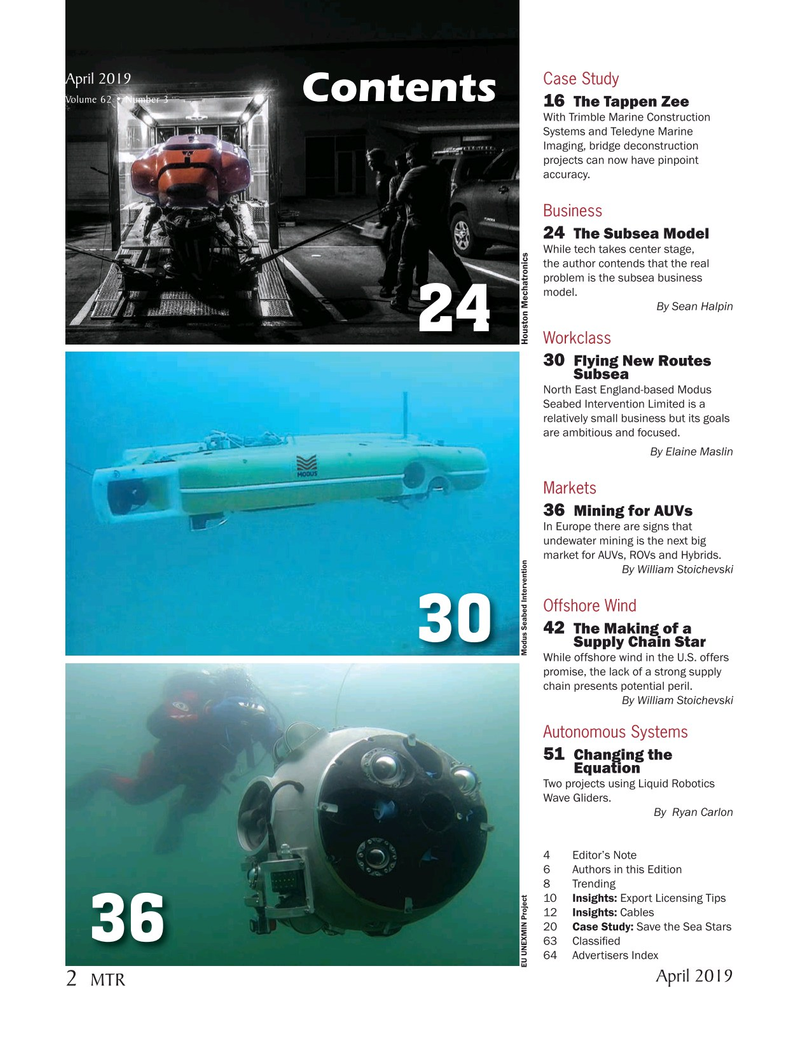 Marine Technology Magazine, page 2,  Apr 2019