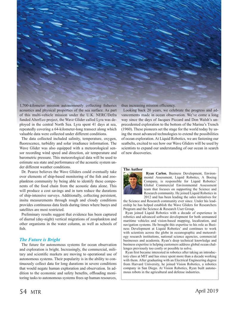 Marine Technology Magazine, page 54,  Apr 2019