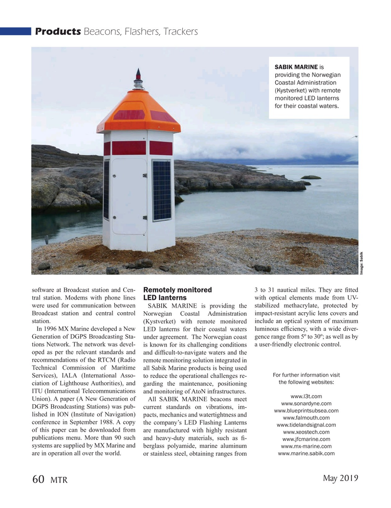 Marine Technology Magazine, page 60,  May 2019