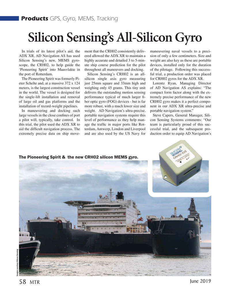 Marine Technology Magazine, page 58,  Jun 2019