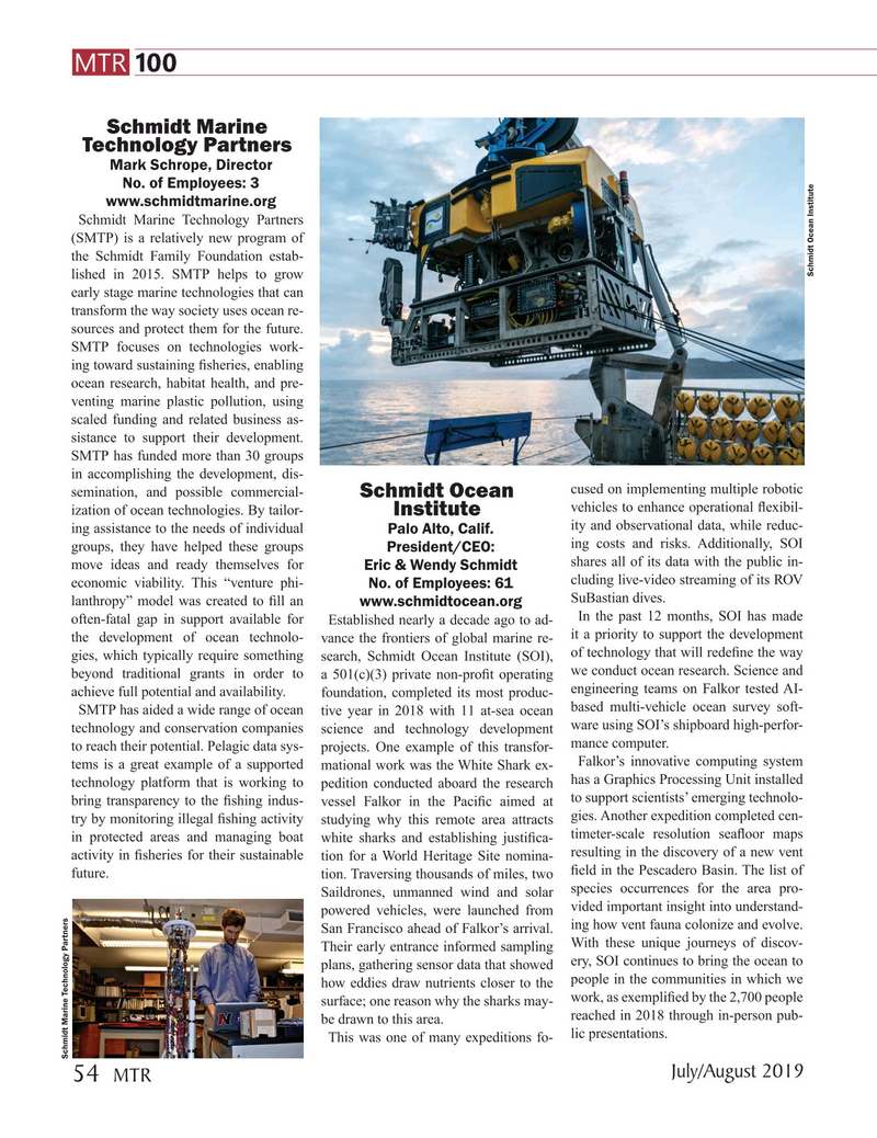 Marine Technology Magazine, page 54,  Jul 2019