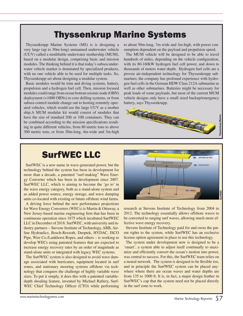 Marine Technology Magazine, page 57,  Jul 2019