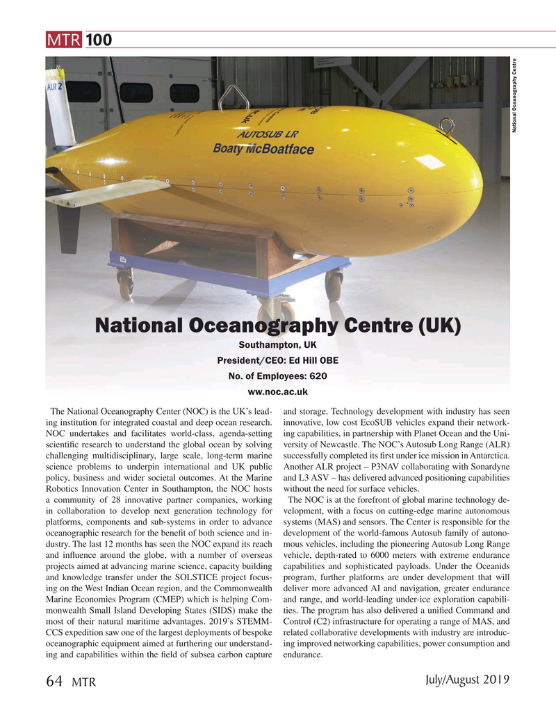 Marine Technology Magazine, page 64,  Jul 2019