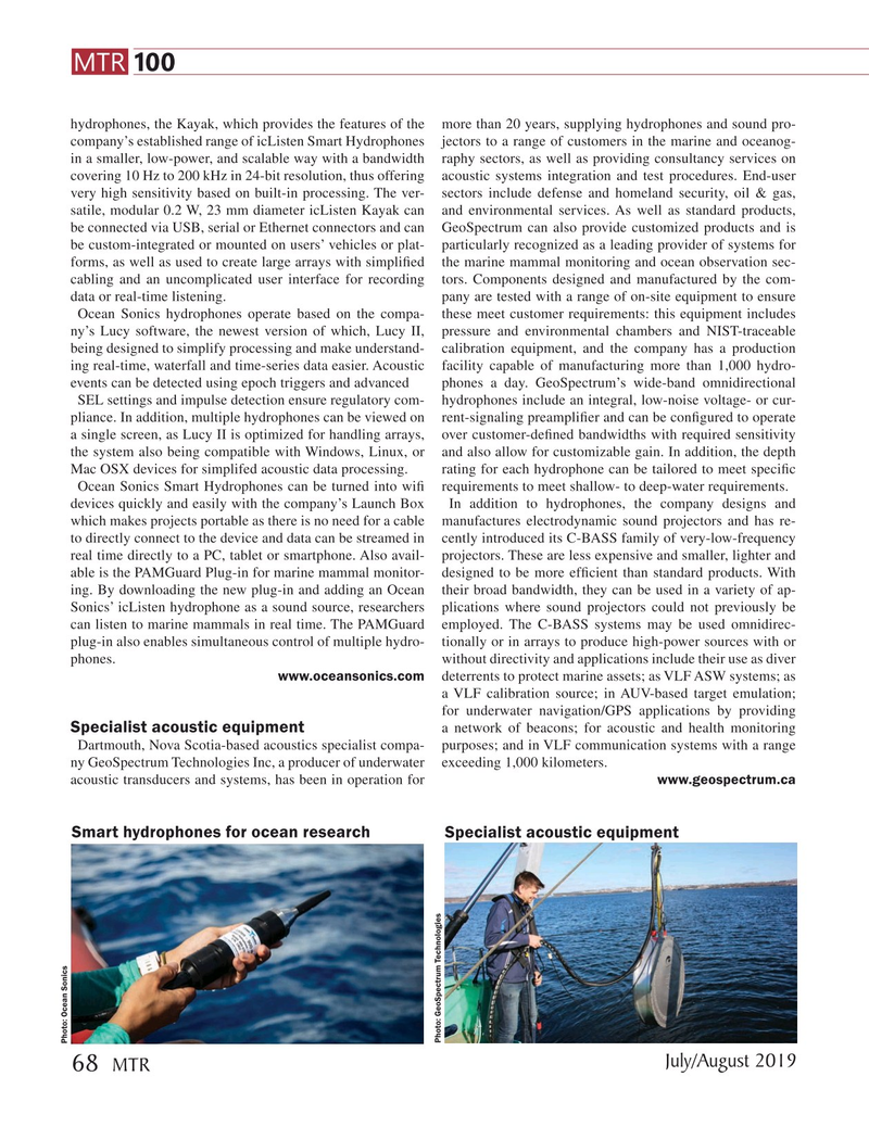 Marine Technology Magazine, page 68,  Jul 2019