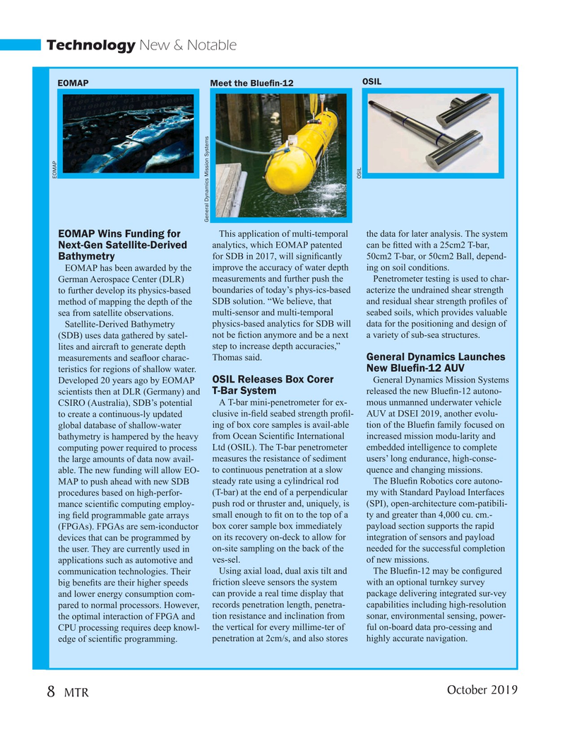 Marine Technology Magazine, page 8,  Oct 2019