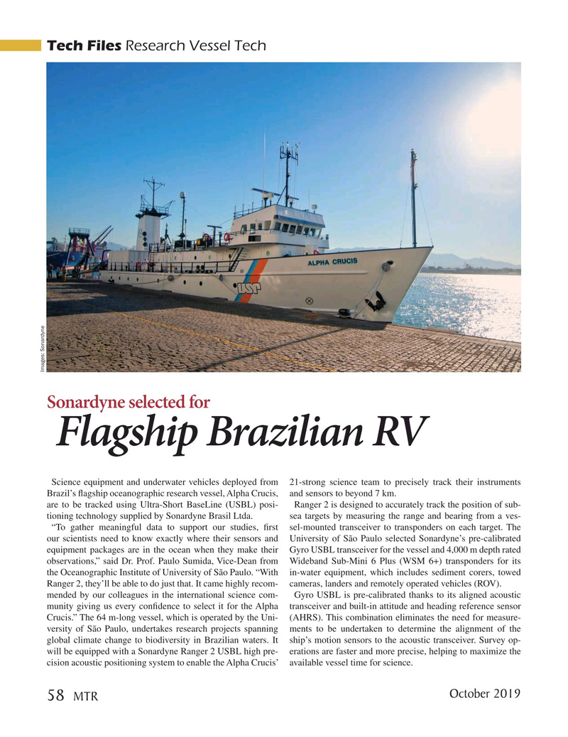 Marine Technology Magazine, page 58,  Oct 2019