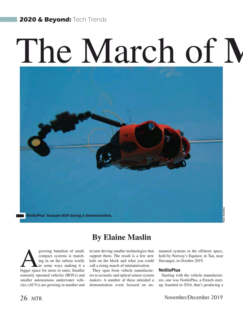 Marine Technology Magazine, page 26,  Nov 2019
