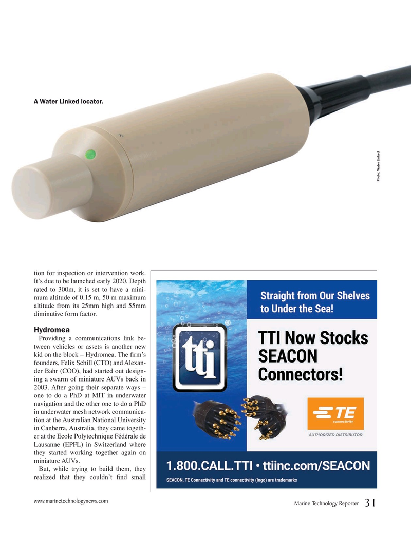 Marine Technology Magazine, page 31,  Nov 2019