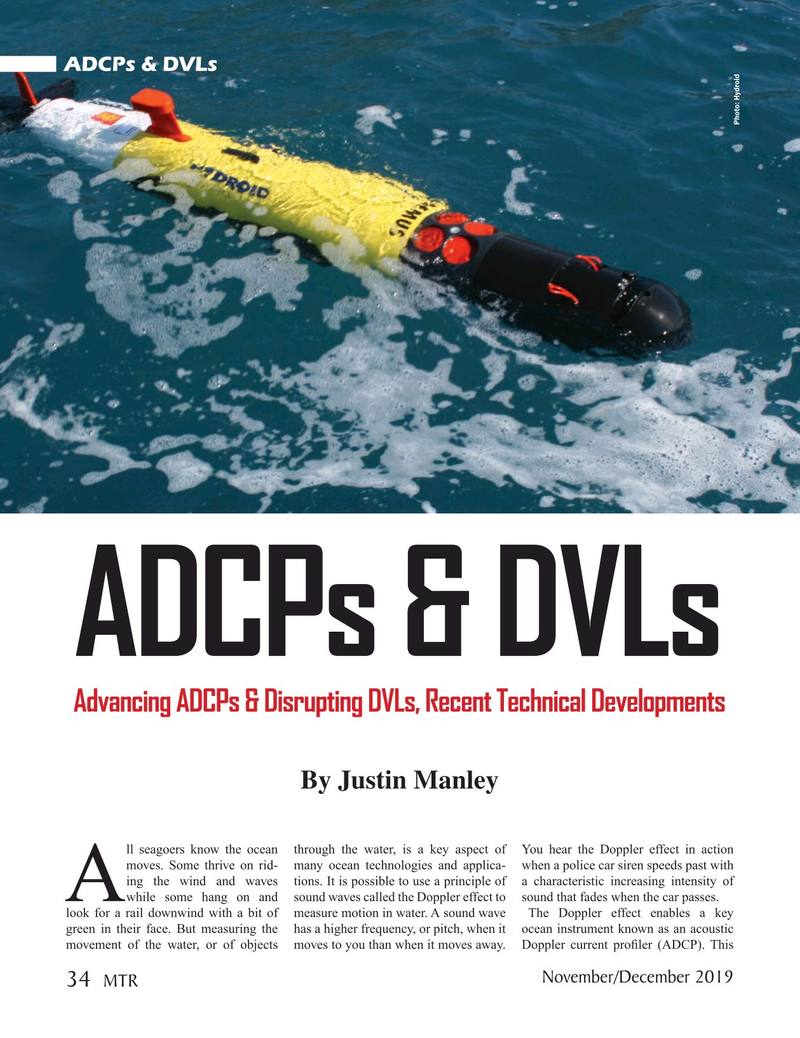 Marine Technology Magazine, page 34,  Nov 2019