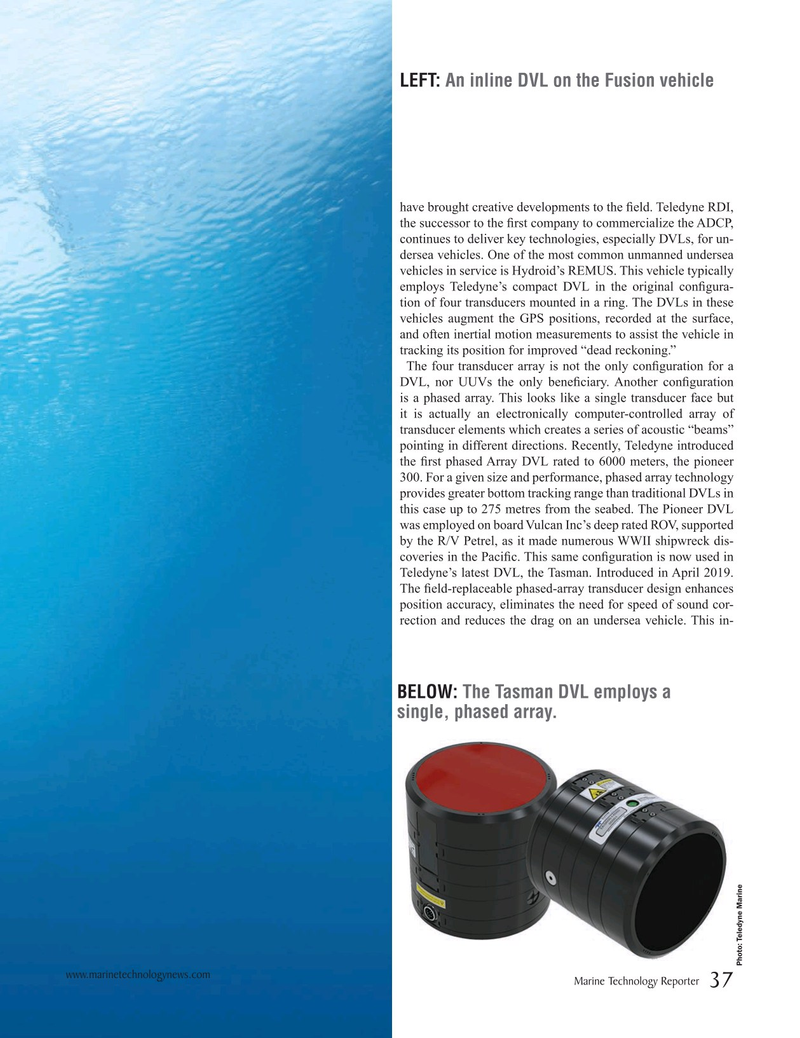 Marine Technology Magazine, page 37,  Nov 2019