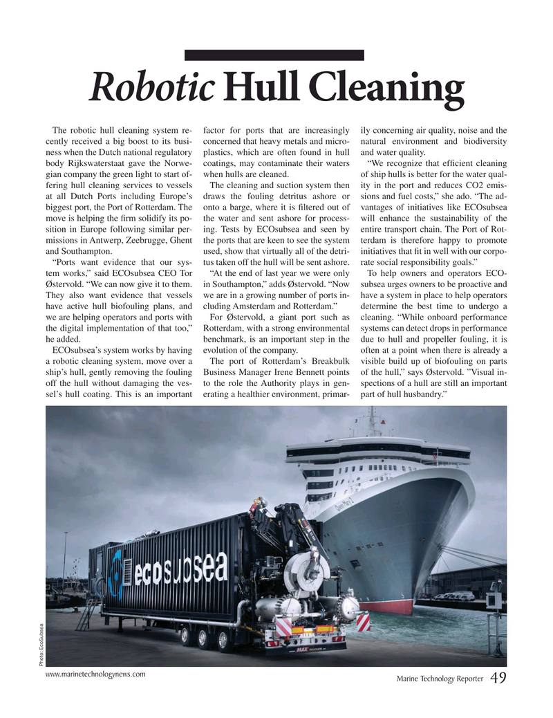 Marine Technology Magazine, page 49,  Nov 2019