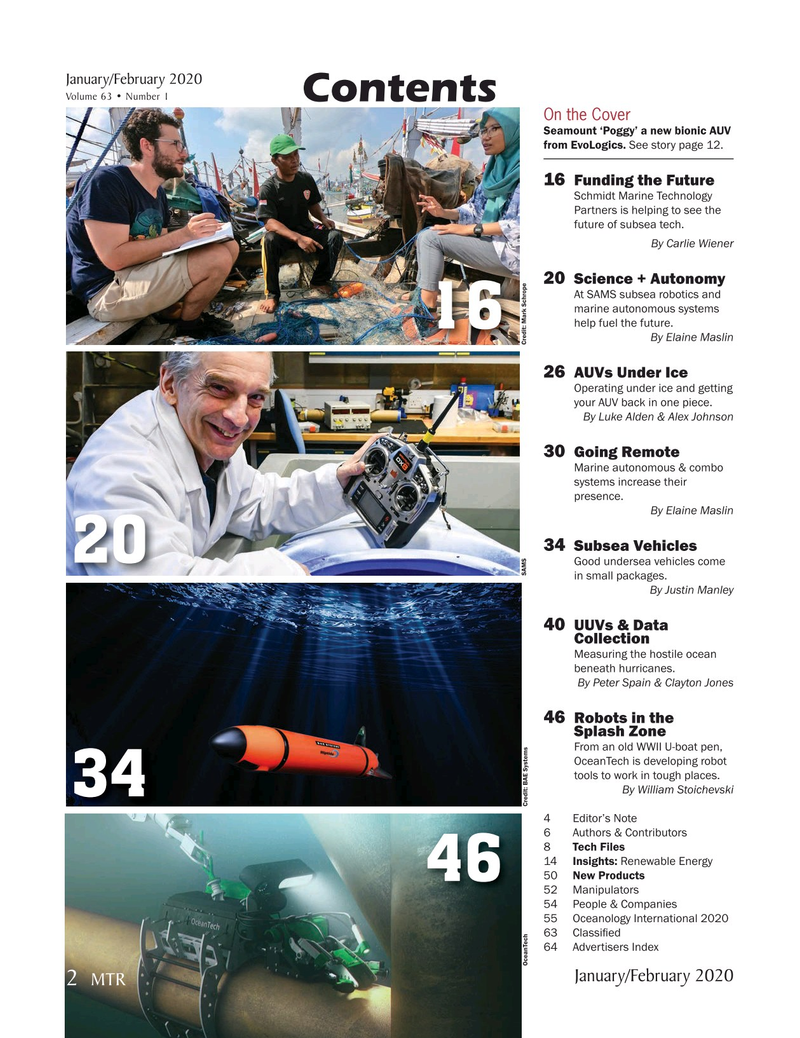 Marine Technology Magazine, page 2,  Jan 2020