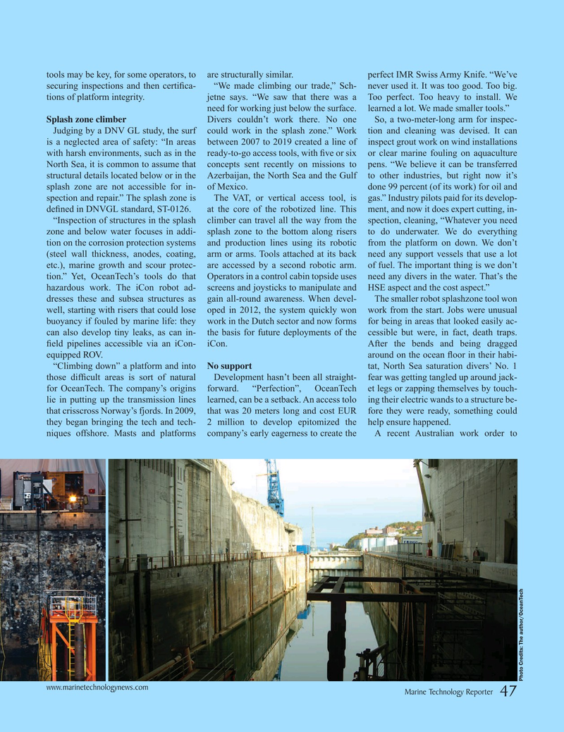 Marine Technology Magazine, page 47,  Jan 2020