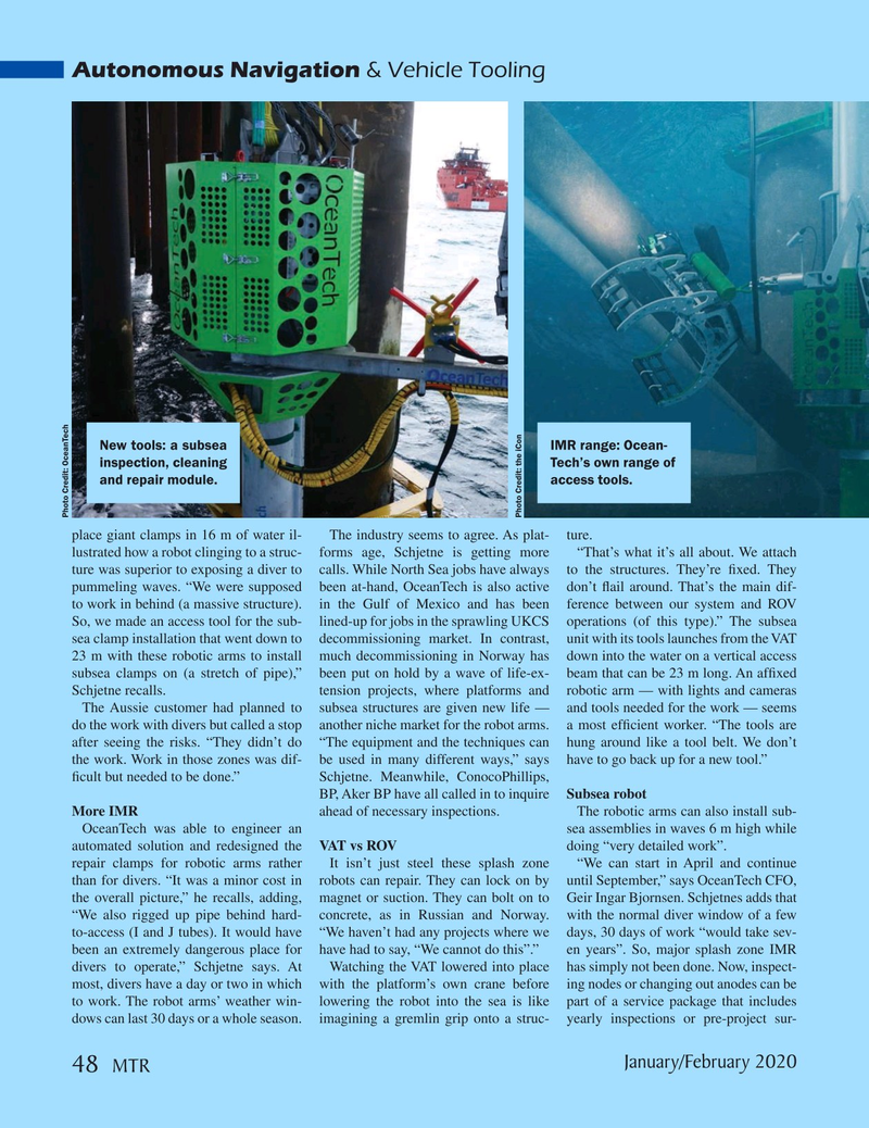 Marine Technology Magazine, page 48,  Jan 2020