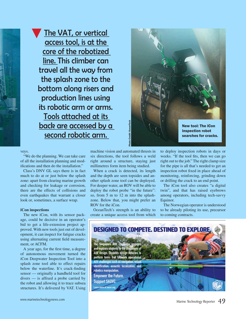 Marine Technology Magazine, page 49,  Jan 2020
