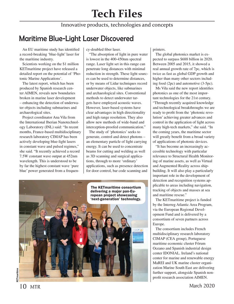 Marine Technology Magazine, page 10,  Mar 2020
