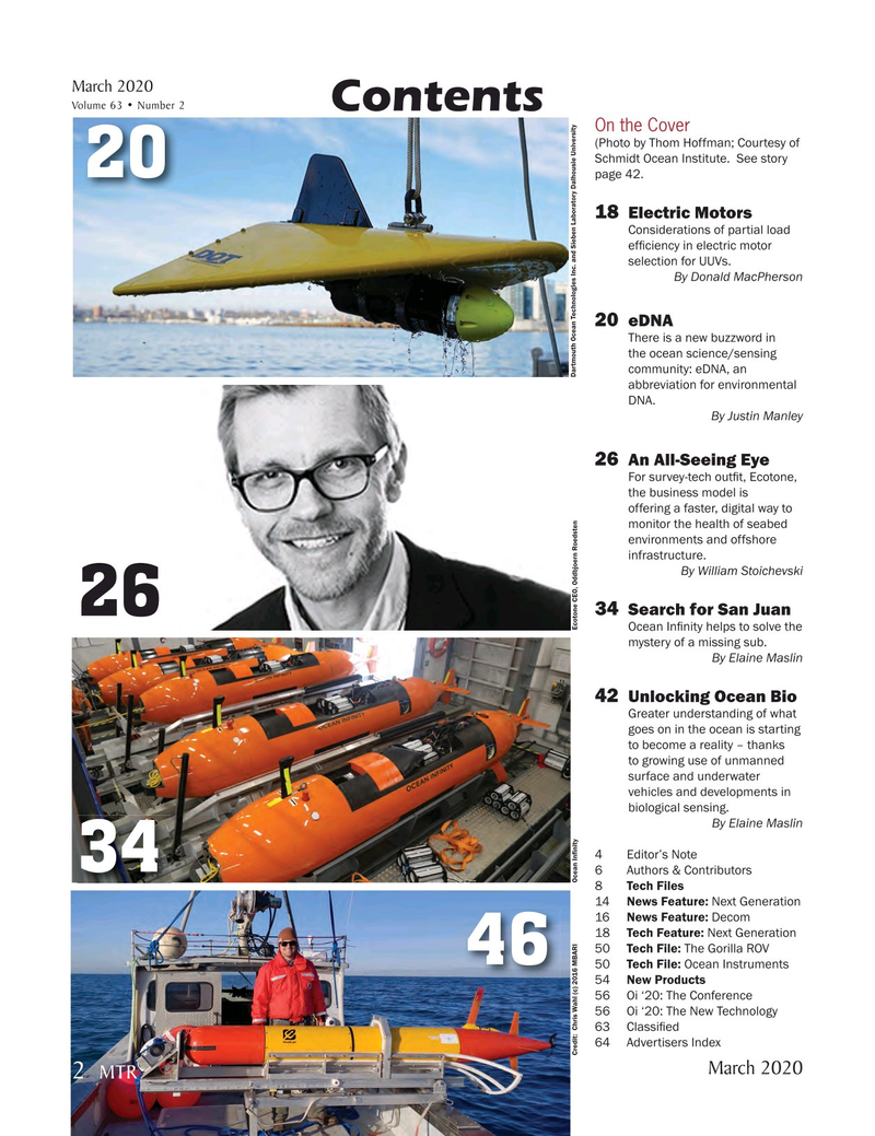 Marine Technology Magazine, page 2,  Mar 2020