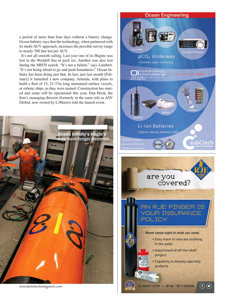 Marine Technology Magazine, page 41,  Mar 2020