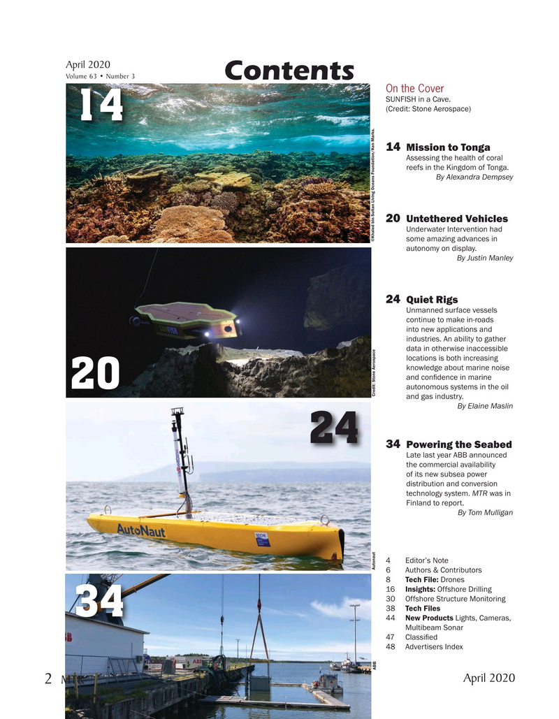 Marine Technology Magazine, page 2,  Apr 2020