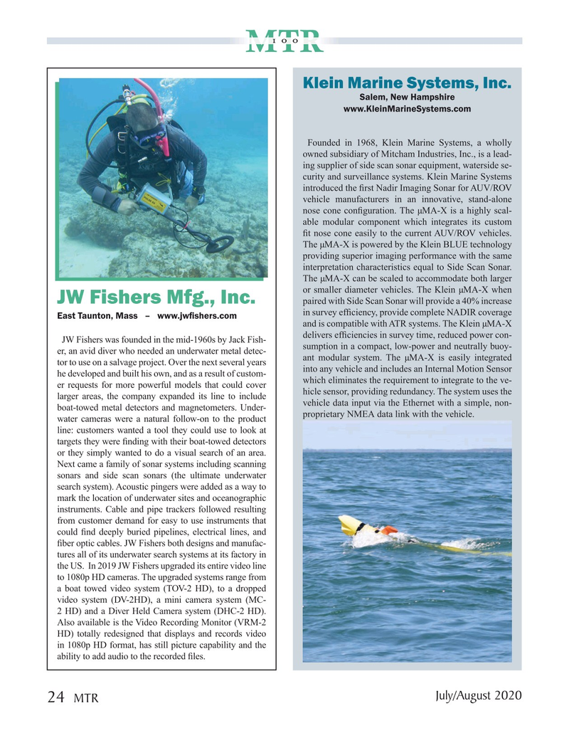Marine Technology Magazine, page 24,  Jul 2020