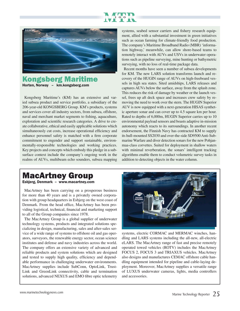 Marine Technology Magazine, page 25,  Jul 2020