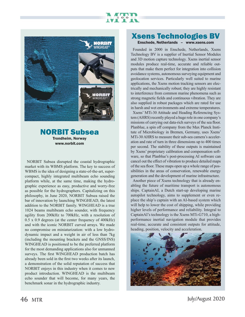 Marine Technology Magazine, page 46,  Jul 2020