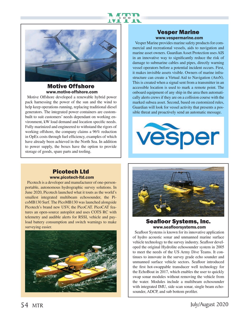 Marine Technology Magazine, page 54,  Jul 2020