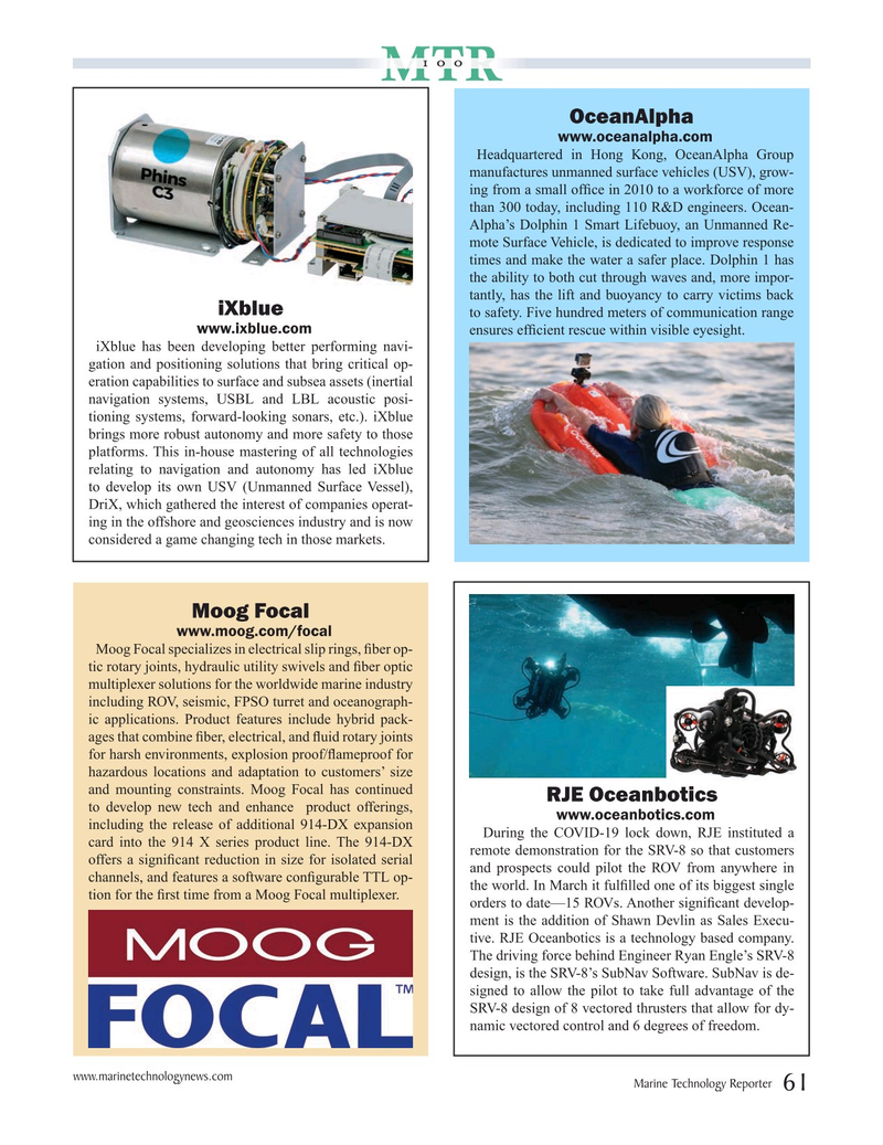 Marine Technology Magazine, page 61,  Jul 2020