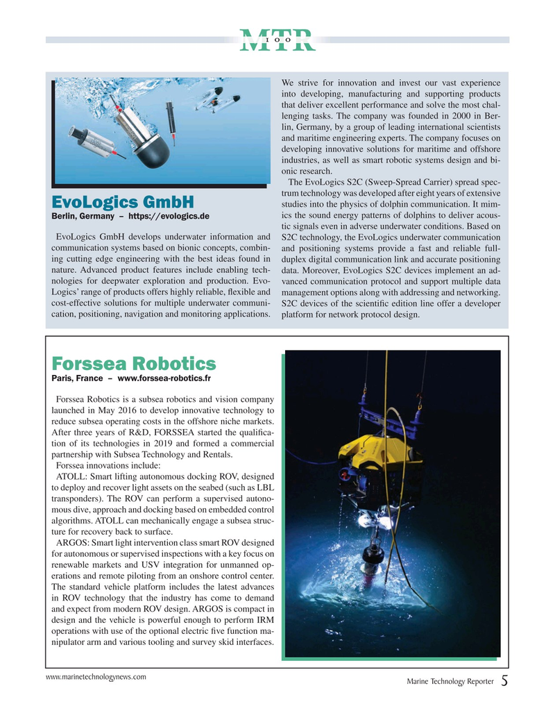Marine Technology Magazine, page 5,  Jul 2020