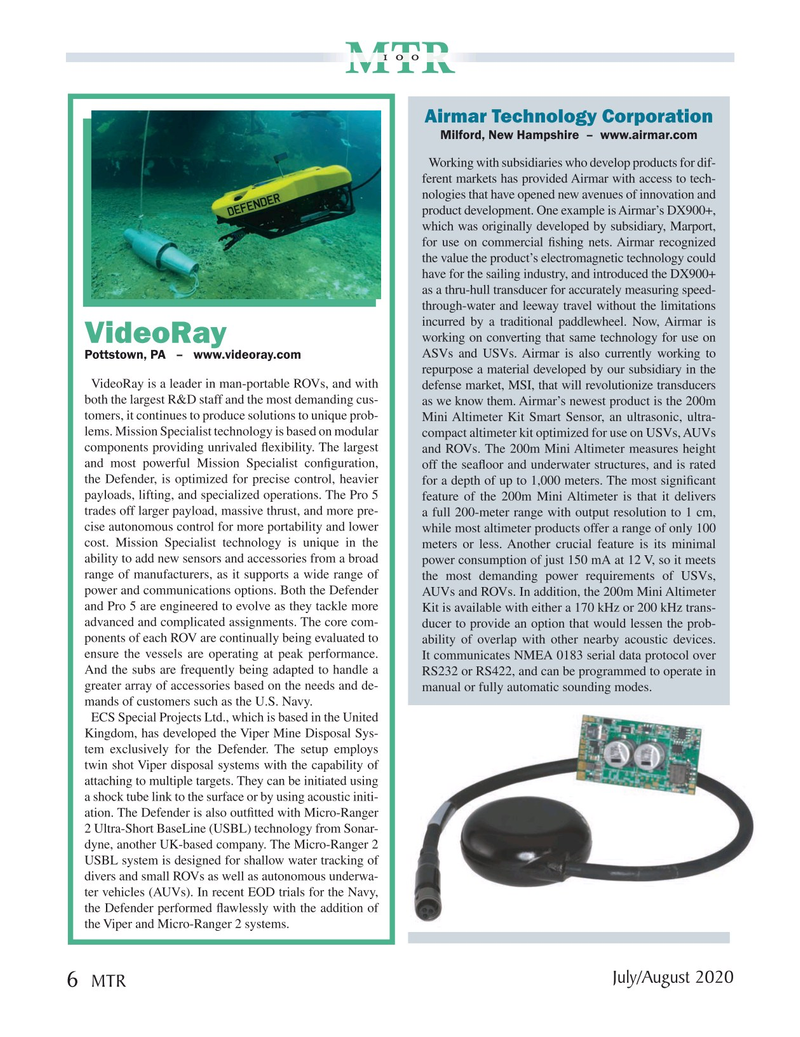 Marine Technology Magazine, page 6,  Jul 2020