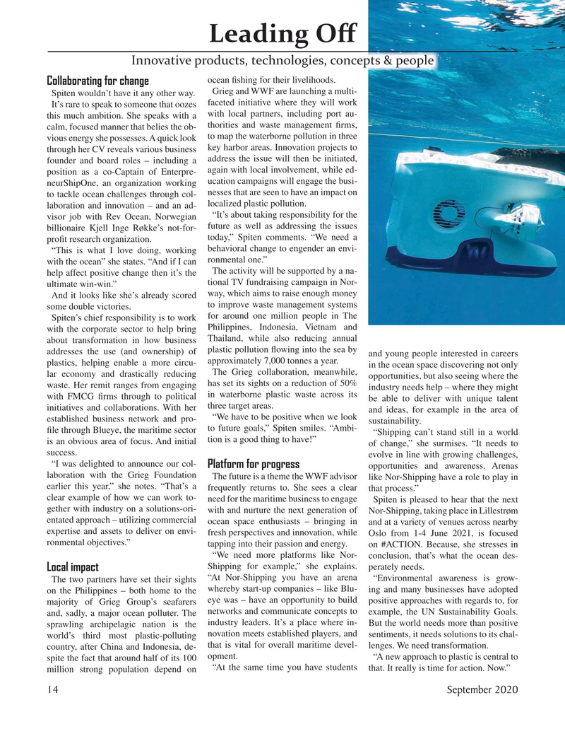 Marine Technology Magazine, page 14,  Sep 2020