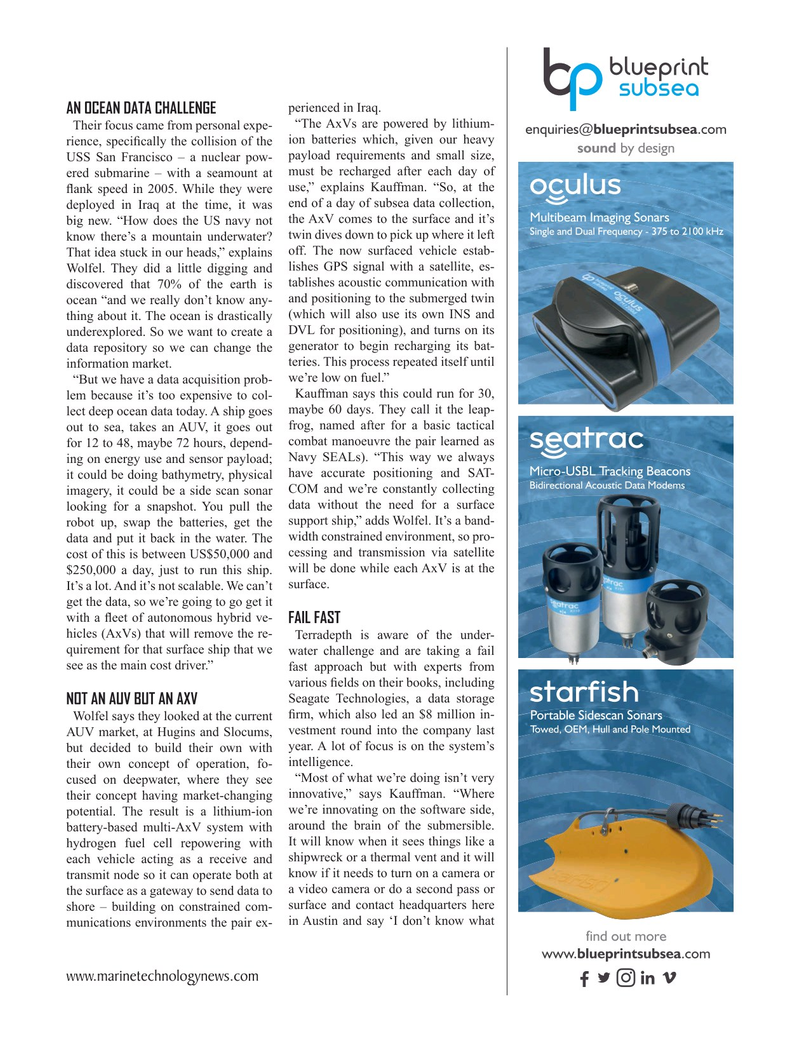 Marine Technology Magazine, page 23,  Sep 2020