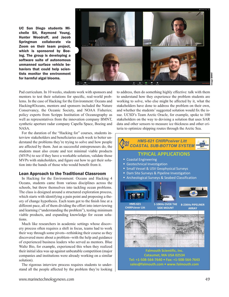 Marine Technology Magazine, page 49,  Sep 2020