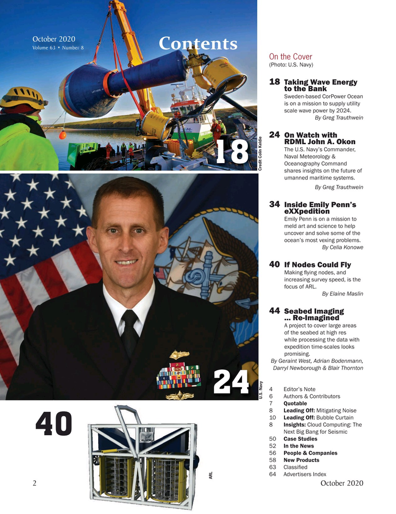 Marine Technology Magazine, page 2,  Oct 2020