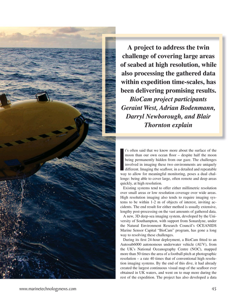Marine Technology Magazine, page 45,  Oct 2020