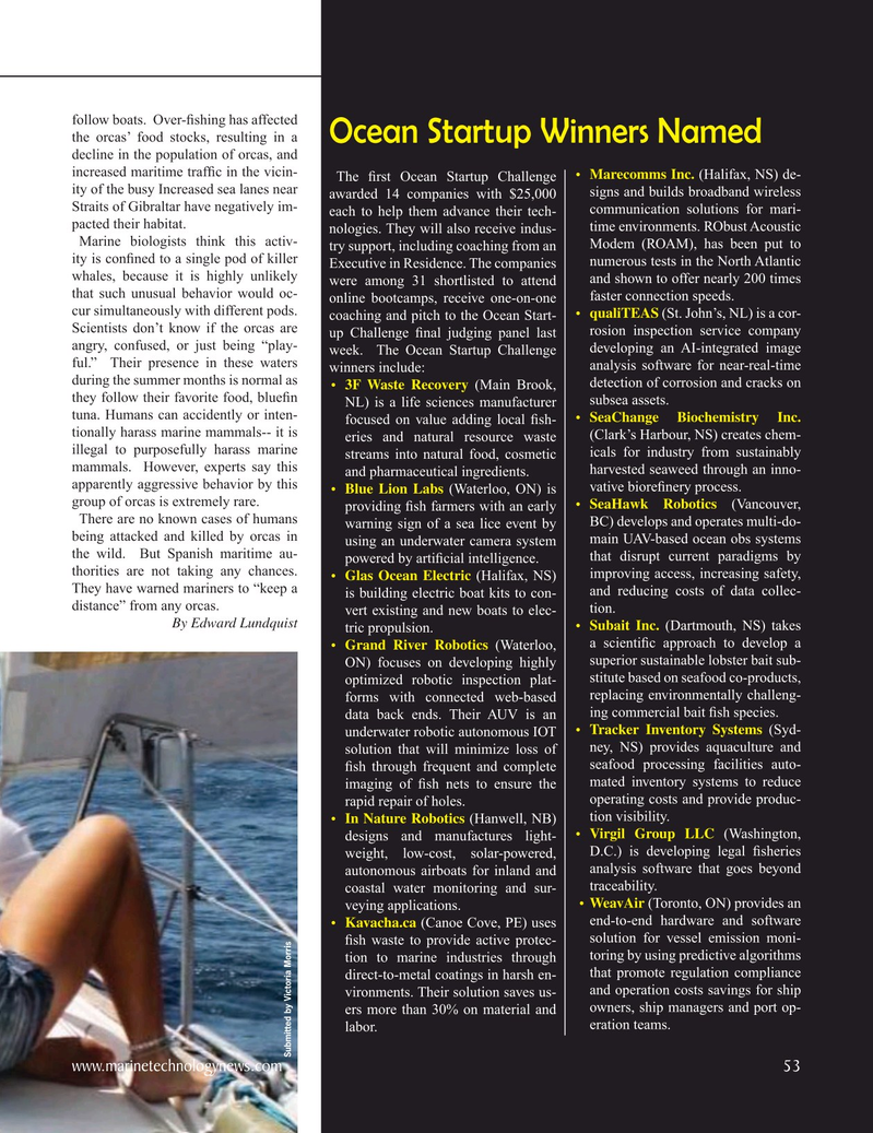Marine Technology Magazine, page 53,  Oct 2020