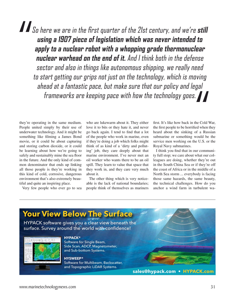 Marine Technology Magazine, page 31,  Nov 2020