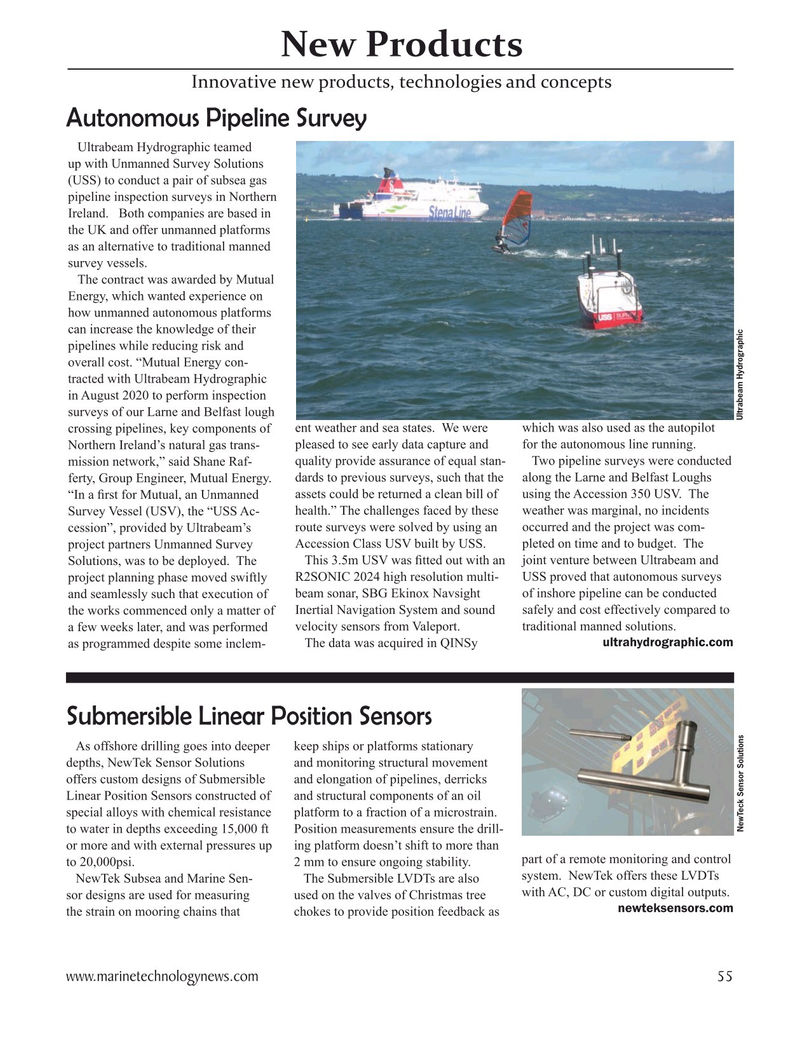 Marine Technology Magazine, page 55,  Nov 2020