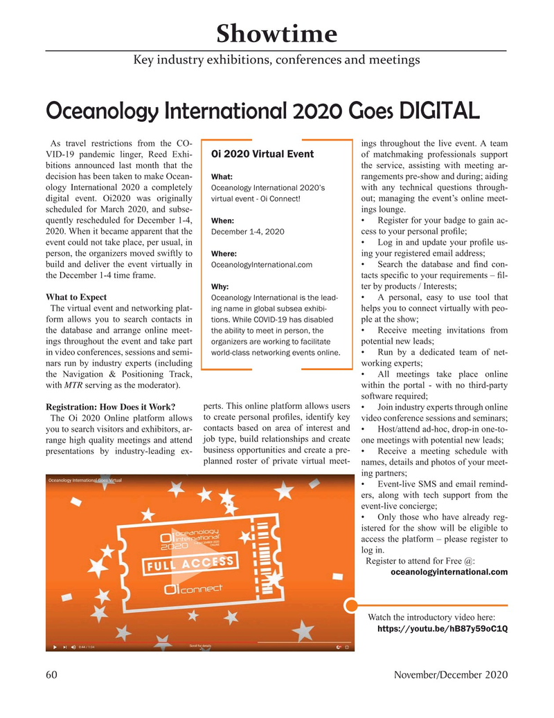 Marine Technology Magazine, page 60,  Nov 2020
