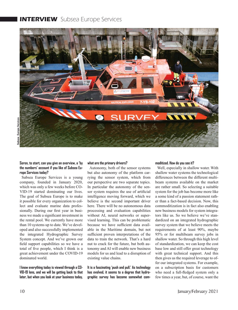 Marine Technology Magazine, page 10,  Jan 2021