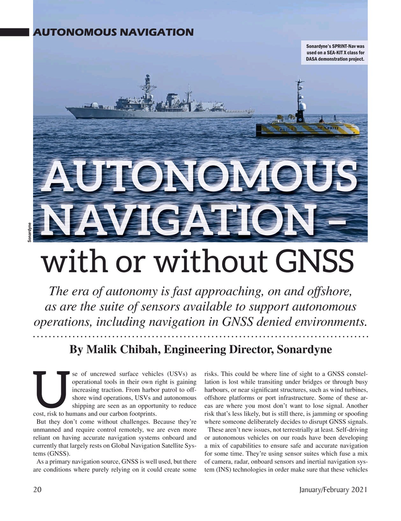 Marine Technology Magazine, page 20,  Jan 2021
