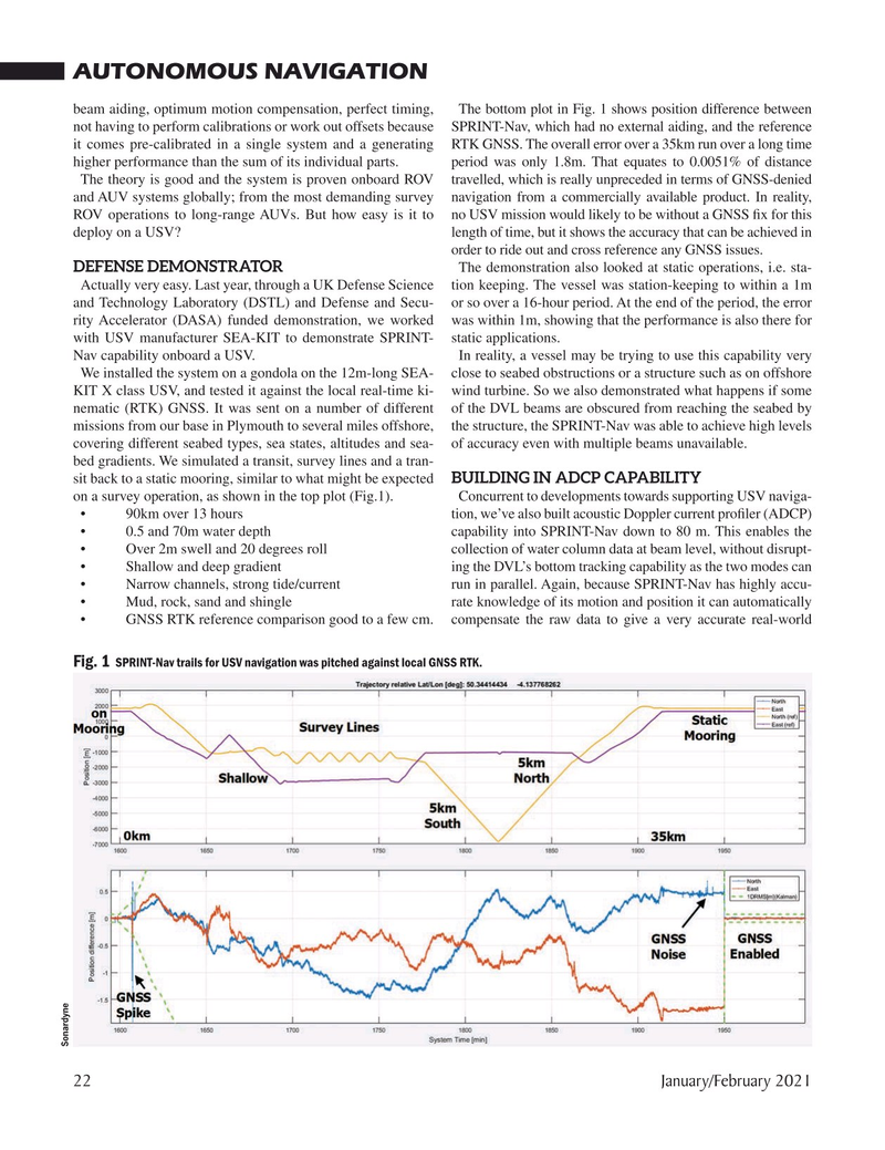 Marine Technology Magazine, page 22,  Jan 2021