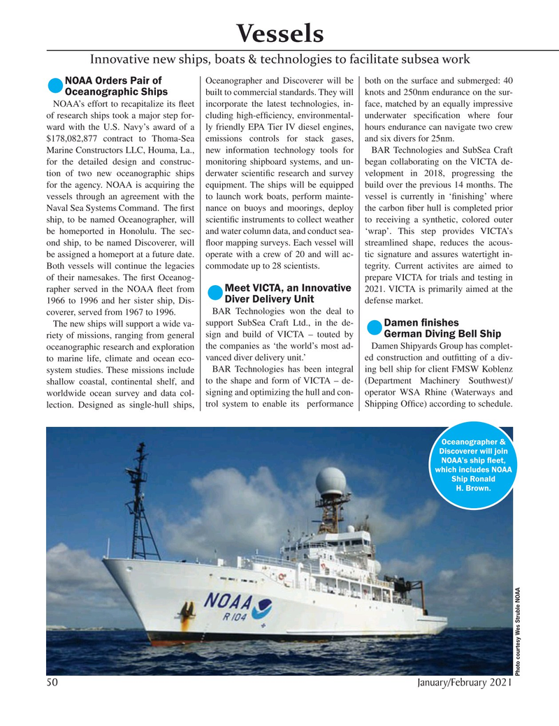 Marine Technology Magazine, page 50,  Jan 2021