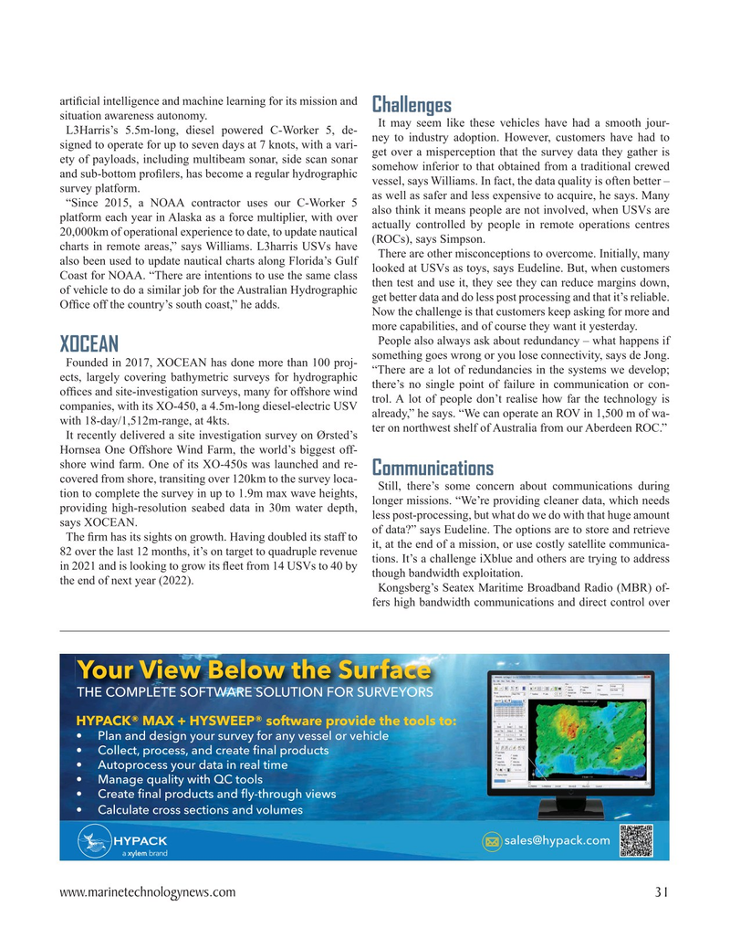 Marine Technology Magazine, page 31,  May 2021